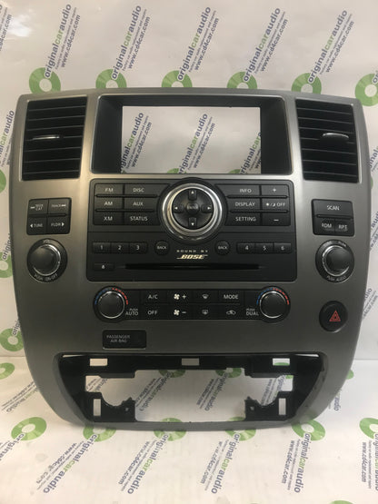 2017 - 2020 Nissan Armada OEM AM FM Radio Climate Control Bezel Only