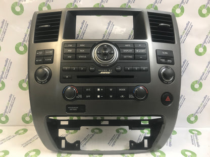 2017 - 2020 Nissan Armada OEM AM FM Radio Climate Control Bezel Only