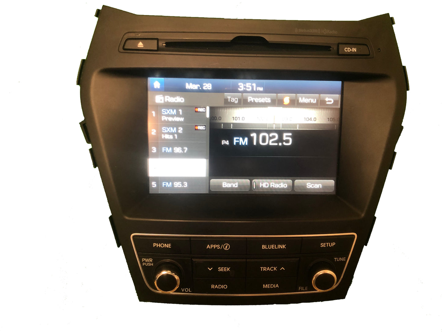2017-2018 Hyundai Santa Fe radio Receiver touchscreen