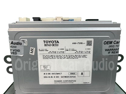 2019 - 2022 Toyota Rav4 OEM Navigation Touchscreen Display Gracenote Entune AM FM XM Radio w/o Bezel