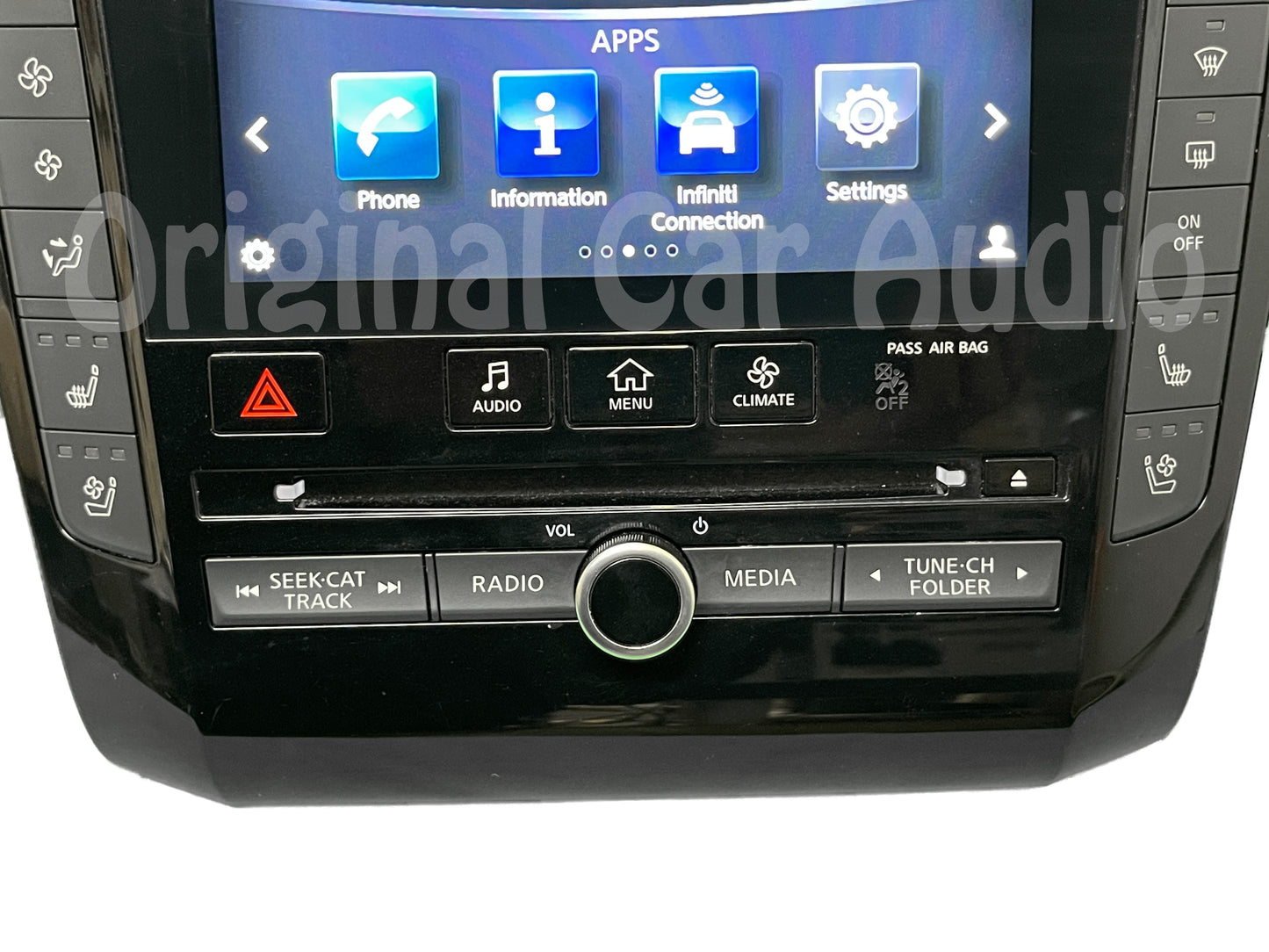 2019 - 2020 Infiniti QX50 OEM Center Lower Display Assembly Dual Zone Climate Radio Control Panel ONLY W/Heated and Cooled Seats