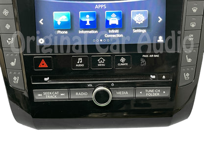 2019 - 2020 Infiniti QX50 OEM Center Lower Display Assembly Dual Zone Climate Radio Control Panel ONLY W/Heated and Cooled Seats