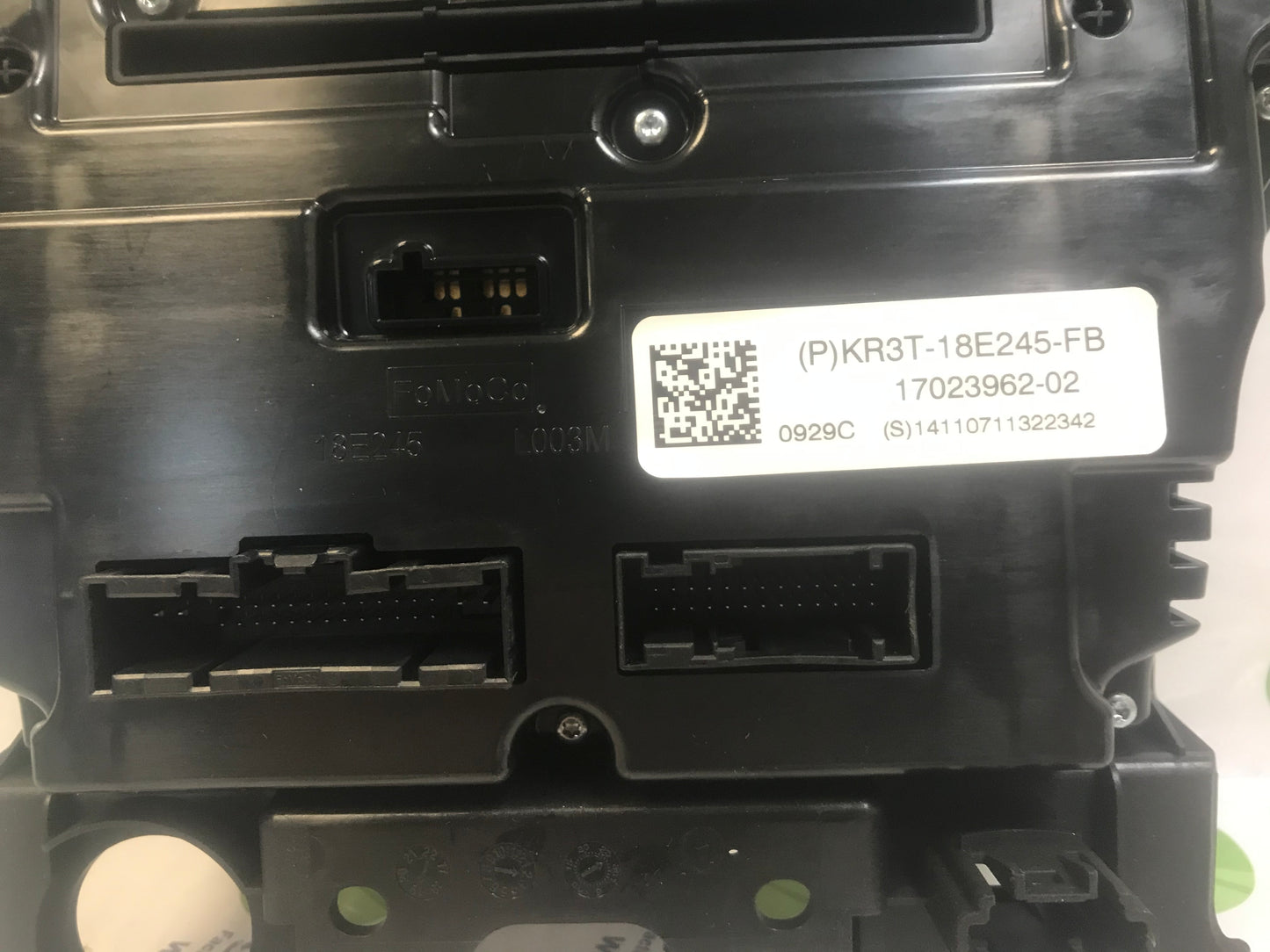 2019 - 2020 Ford Mustang OEM 8" Radio Touch Screen Display Dual Zone Climate Control Panel Heated and Cooled Seats BEZEL ONLY