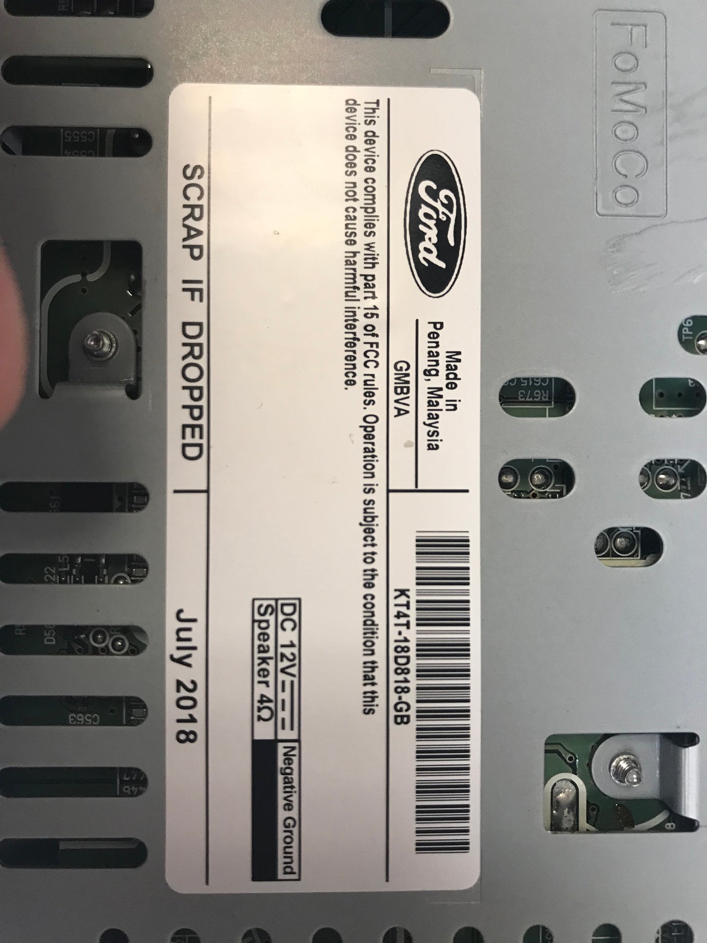 2019 - 2020 Ford Edge OEM AM FM Radio Receiver No CD