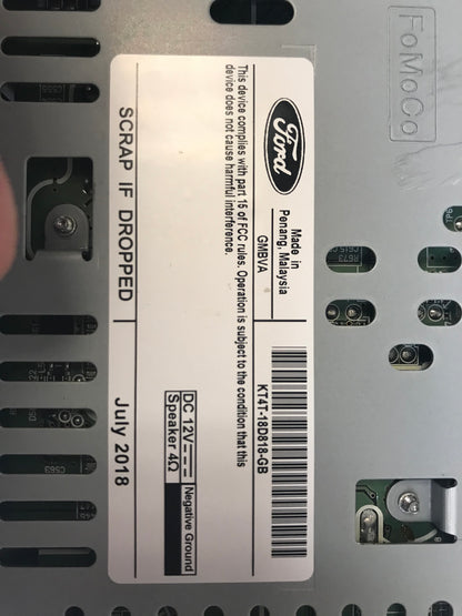 2019 - 2020 Ford Edge OEM AM FM Radio Receiver No CD