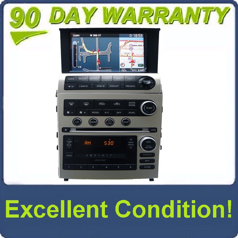 2005 - 2007 INFINITI G35 G35 Radio BOSE Stereo Navigation GPS Screen 6 Disc Changer MP3 CD Player