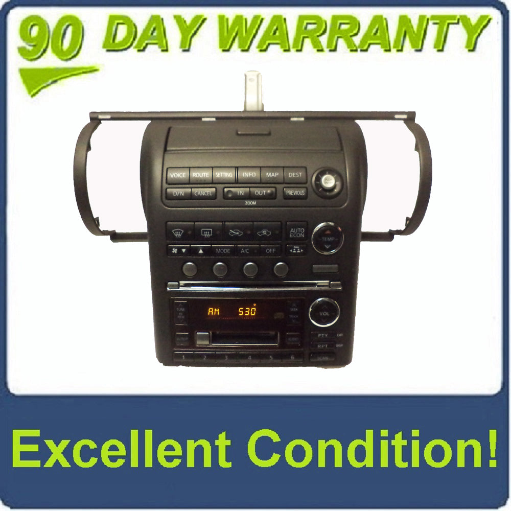 2003 2004 INFINITI OEM G35 Black GPS Navigation Radio Stereo 6 Disc Changer CD Player Tape