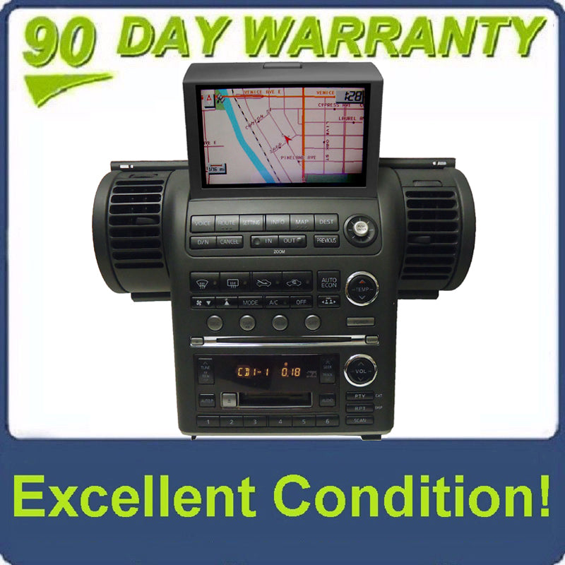 2003 2004 INFINITI G35 G-35 GPS Navigation Radio Stereo 6 Disc Changer CD Tape Player 28188AC360 Black