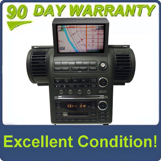 2003 2004 INFINITI G35 G-35 GPS Navigation Radio Stereo 6 Disc Changer CD Tape Player 28188AC360 Black