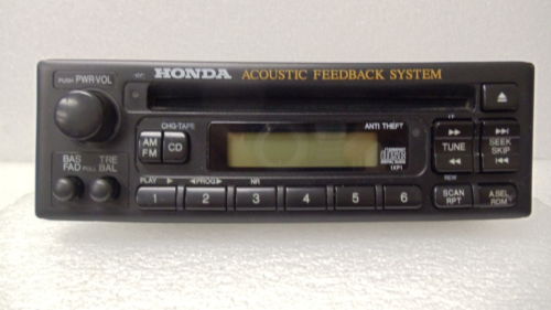 Honda Prelude AM FM Radio CD Player Acoustic Sys. 99-01