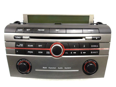 MAZDA 3 Radio Stereo 6 Disc Changer CD Player w/ Trip Display Silver Sat 2005 2006 2007 2008