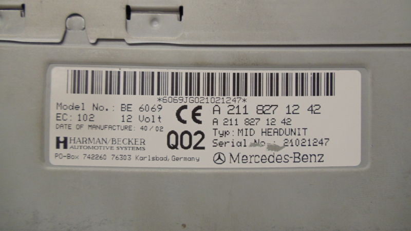 Mercedes Benz E-Class CLS-Class AM FM Tape CD Player