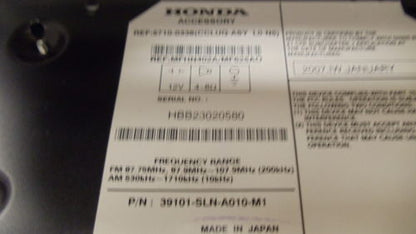 2007 - 2008 Honda Fit OEM AM FM CD Aux Multi Media Radio Receiver -CODE INCLUDED