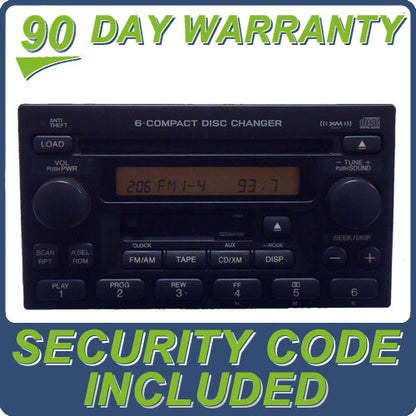 98 99 2000 01 02 Honda Accord CRV Odyssey Radio XM TAPE and 6 CD Changer 39100-S9A-A601 39100-A9A-A200