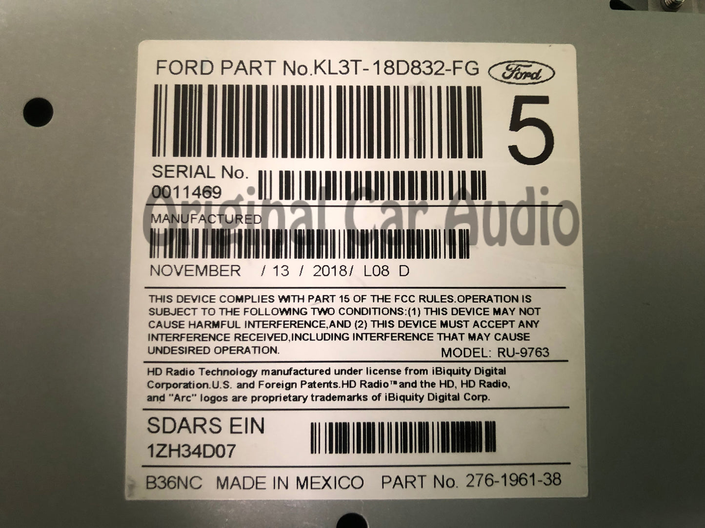 2019 - 2020 Ford F150 OEM Active Noise Cancelling ANC HD SAT XM Multi Media Radio Receiver - Digital