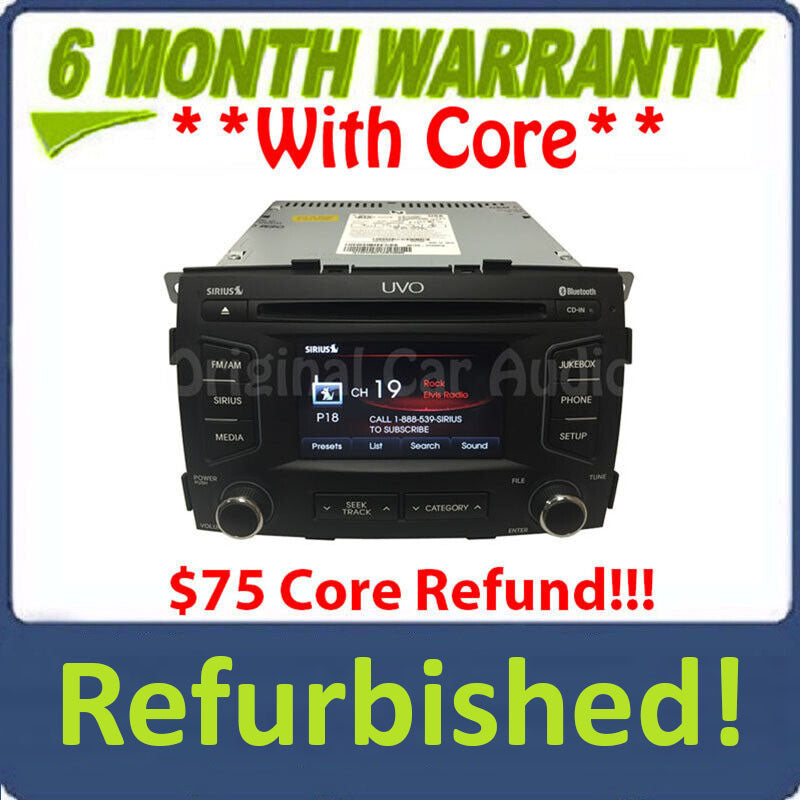 Refurbished 2012-2013 Kia Sorento Radio CD Player Stereo Bluetooth Sirius MP3 Touch Screen UVO HD OEM