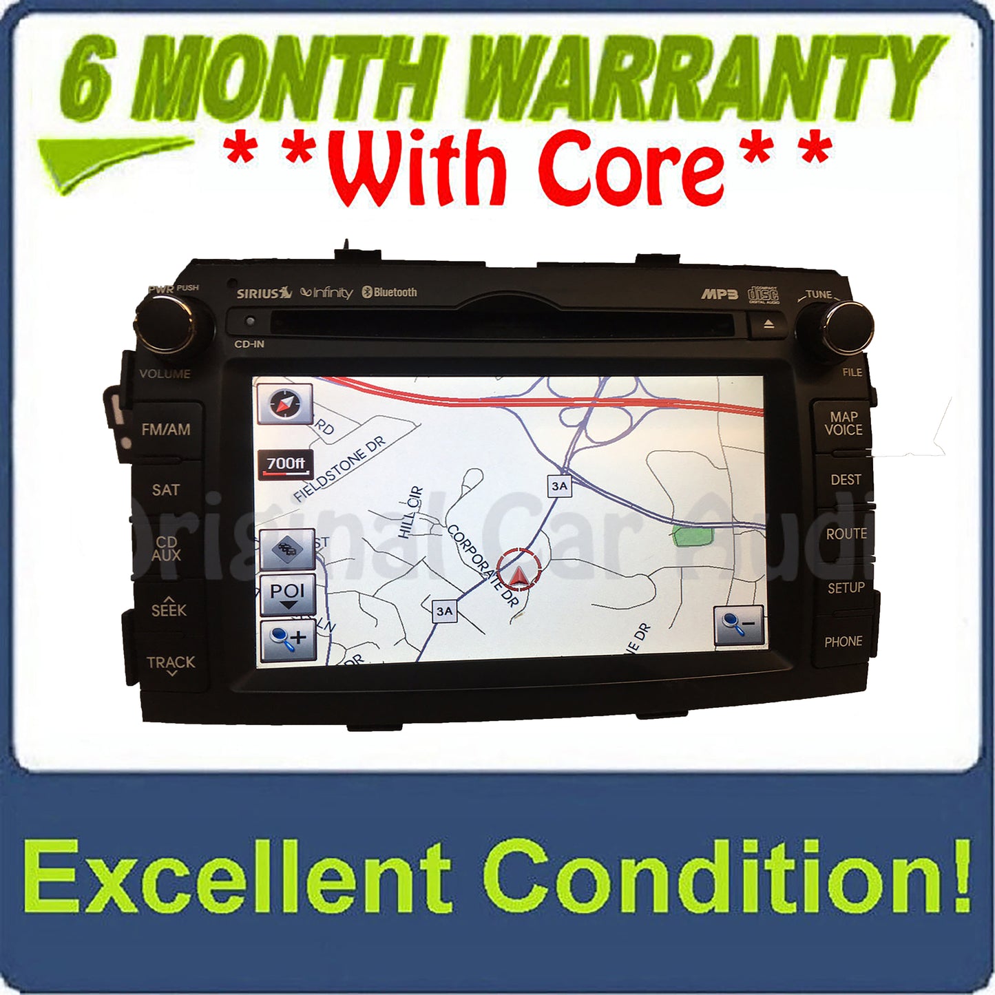 2009 - 2013 Kia Sorento Infinity Navigation SAT Bluetooth Radio 96560-1U000CA
