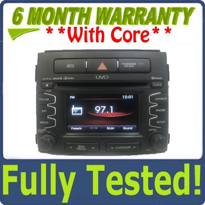 2012 - 2013 Kia Soul OEM UVO Infinity Bluetooth AM FM HD SAT Radio Receiver Black