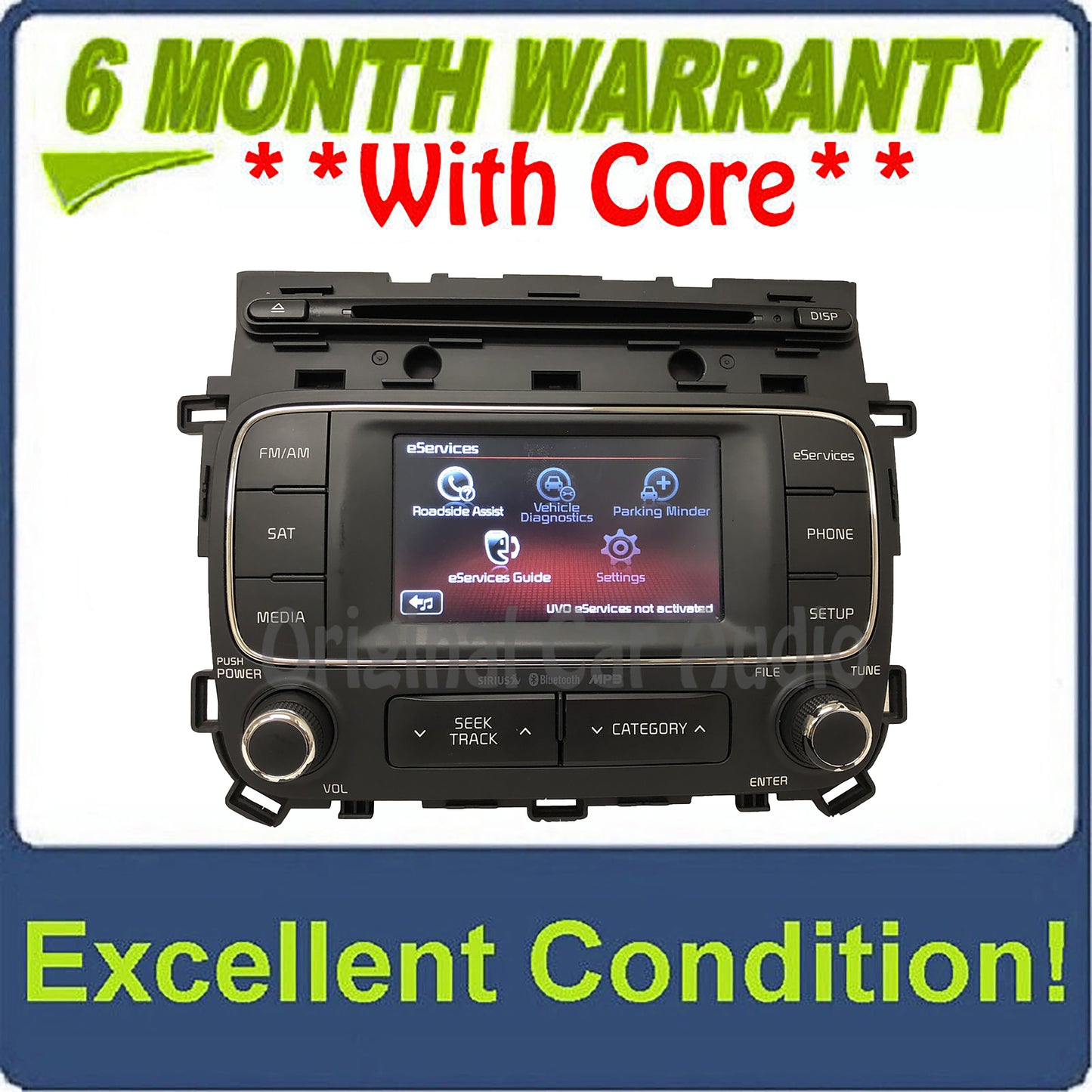 2014 - 2017 Kia Forte OEM UVO Single CD Touch Screen AM FM SAT Radio Receiver