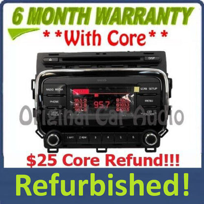 Refurbished 2017 - 2018 Kia Forte5 OEM AM FM SAT Radio CD Player Receiver