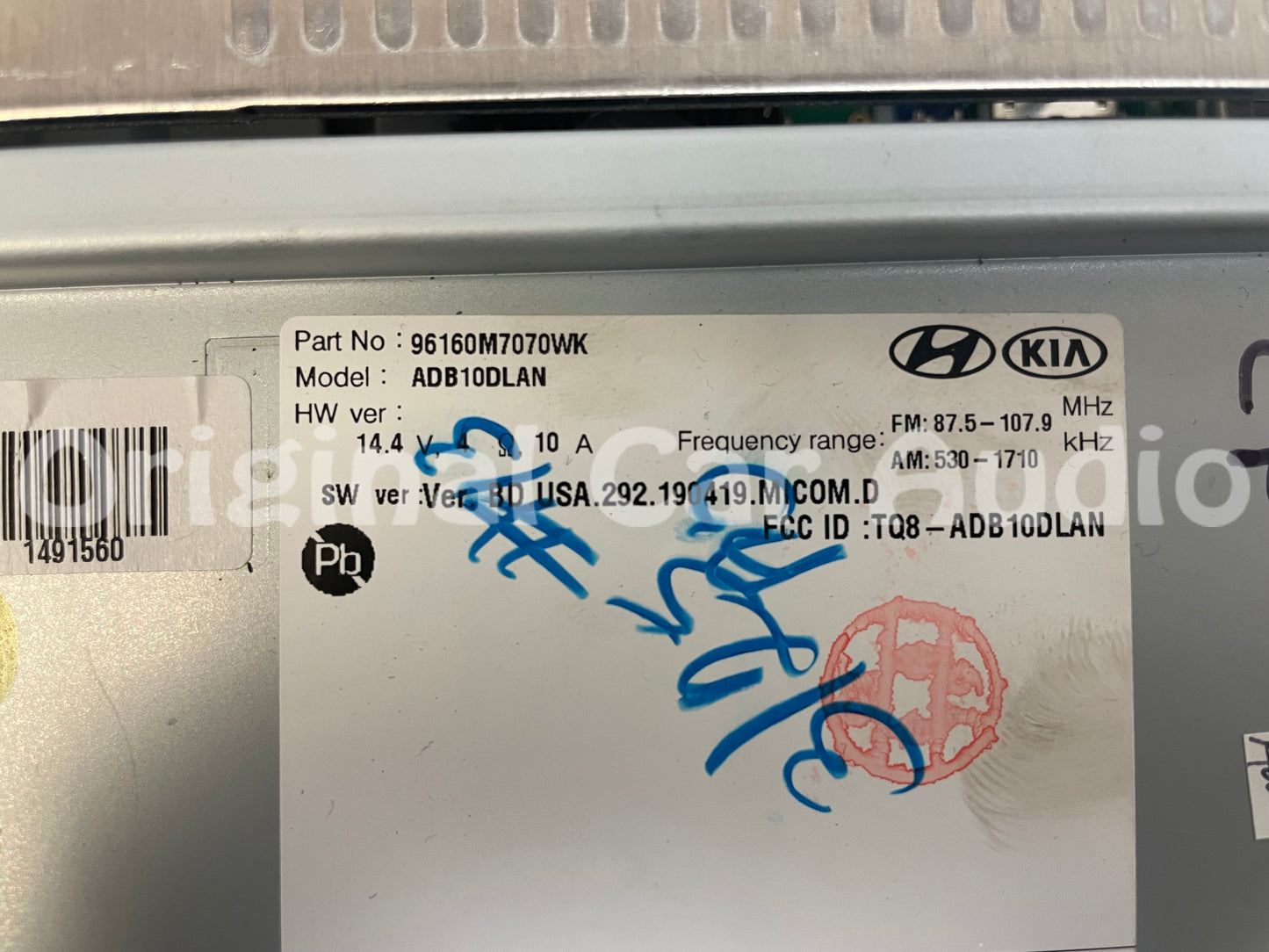 2019 - 2020 Kia Forte OEM AM FM Non-Nav Multi Media Radio Receiver