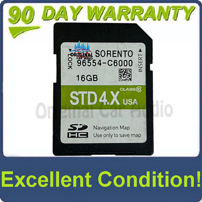 2015 - 2016 Sorento OEM GPS Navigation Memory Factory STD 4.X SD Card U.S Map 96554-C6000