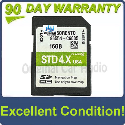 2016 - 2017 Sorento OEM GPS Navigation Memory Factory STD 4.X SD Card U.S Map 96554-C6005