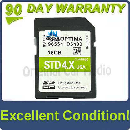 2016 - 2017 Optima OEM GPS Navigation Memory Factory STD 4.X SD Card U.S Map 96554-D5400