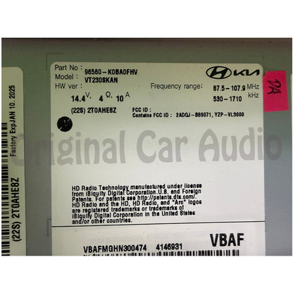 2023 - 2025 Kia Soul OEM Multi Media Navigation GPS Car Play Android Auto Touch Screen Display Monitor XM Radio Receive
