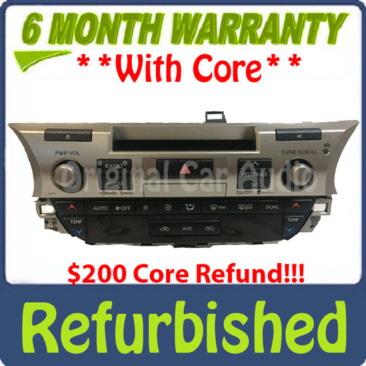 Refurbished 2015 - 2018 Lexus ES300H ES350 OEM Gracenote SAT HD Radio Climate Control Receiver 100476