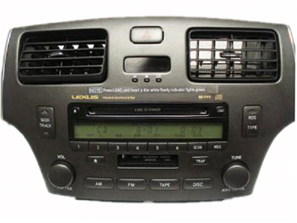 2003 2004 Lexus ES330 ES300 Radio Stereo Tape and 6 Disc Changer CD Player P6838