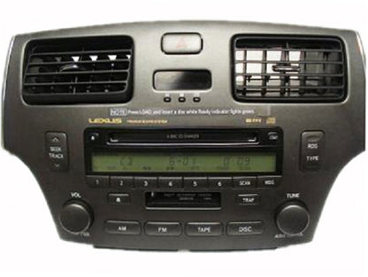 2003 2004 Lexus ES330 ES300 Radio Stereo Tape and 6 Disc Changer CD Player P6838