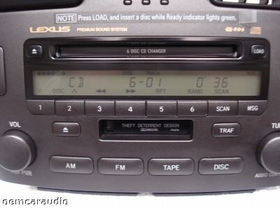 2002 03 04 05 2006 Lexus ES300 ES330 Radio Tape & 6 CD Player P6816