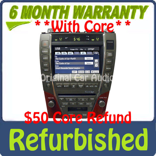 Refurbished 2007 - 2009 Lexus ES350 OEM Radio Navigation 6 CD Changer Climate Control