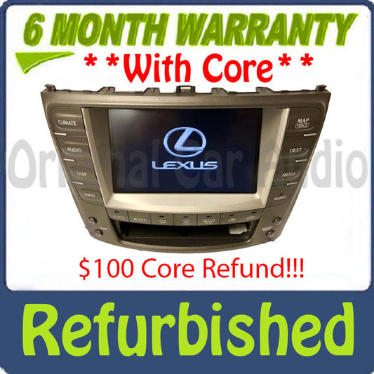 Refurbished 2006 2007 2008 Lexus IS250 IS350 Navigation GPS Monitor Screen with Climate Controls Touch Screen Radio