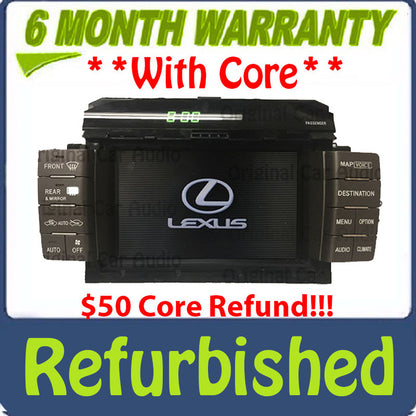 Refurbished 2004 - 2006 Lexus LS430 Navigation GPS System Display Screen Monitor