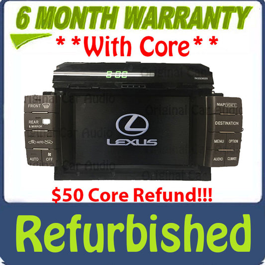 Refurbished 2004 - 2006 Lexus LS430 Navigation GPS System Display Screen Monitor