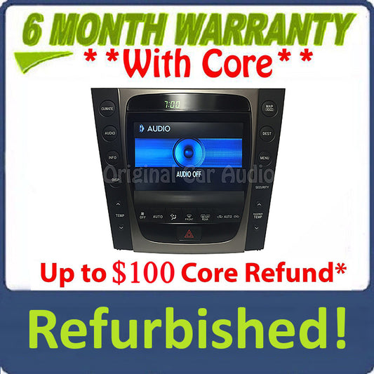 Refubrished 2007 - 2009 Lexus GS430 GS350 Navigation Information Display Screen Climate Controls