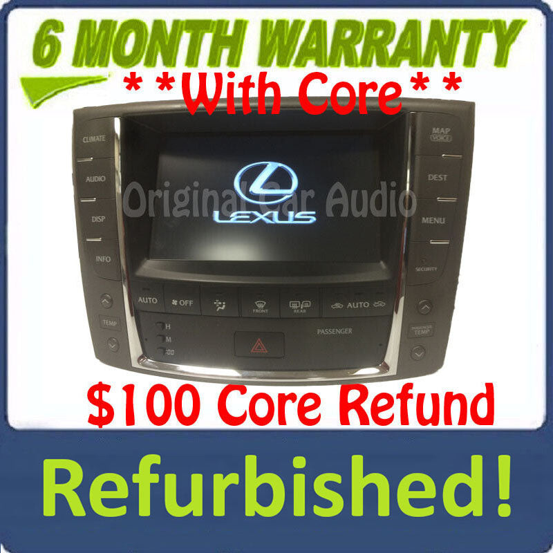 Refurbished 2009 Lexus IS350 OEM Navigation Radio AM FM Display Screen With Climate Controls