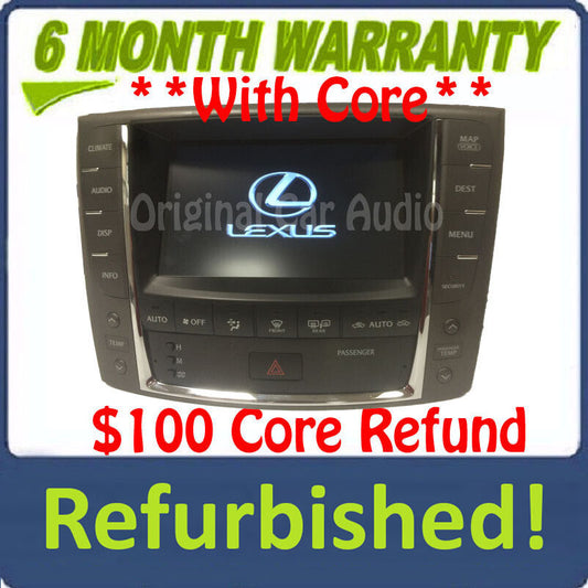 Refurbished 2009 Lexus IS350 OEM Navigation Radio AM FM Display Screen With Climate Controls