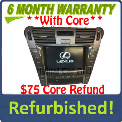 Refurbished 07-10 Lexus LS460 LS600HL Multi-Display Navigation GPS Touch Screen w/Climate control HDD