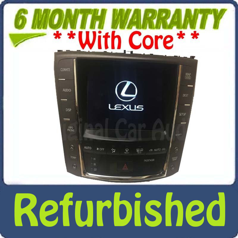Refurbished 2010 - 2012 Lexus IS250 IS350 OEM Navigation Radio Climate Control Display Screen