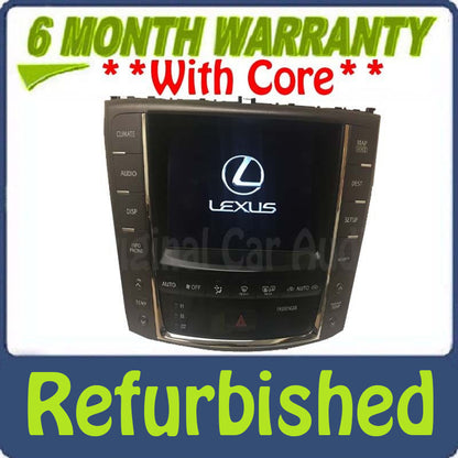 Refurbished 2010 - 2012 Lexus IS250 IS350 OEM Navigation Radio Climate Control Display Screen