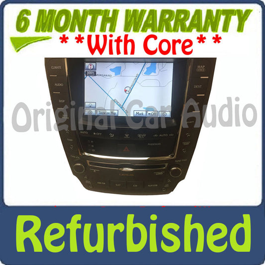 Refurbished 2010 2011 2012 Lexus IS250 IS350 OEM Navigation GPS Unit Display Screen and Radio CD Player Climate Control Temp Package P1839