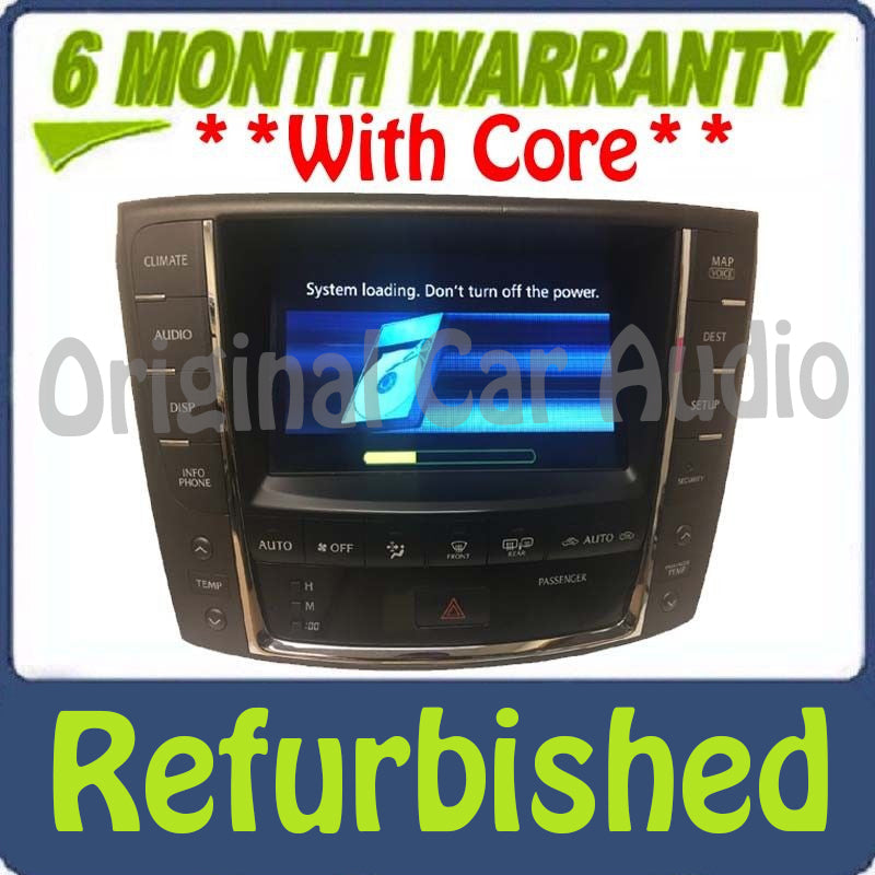 Refurbished 2010 2011 2012 Lexus IS250 IS350 OEM Navigation GPS and Display Screen Climate Control