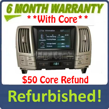 Refurbished 2005 Lexus RX330 OEM Navigation Information Touch Screen Display Screen
