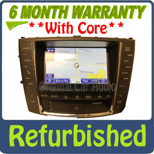 Refurbished 2012 - 2013 12 13 Lexus IS250 IS350 OEM Touch Screen Navigation Climate Information Display Monitor