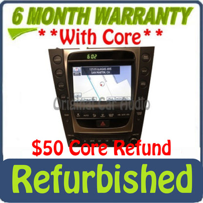 Refurbished 2010 - 2011 10 11 Lexus GS350 GS430 OEM Touch Screen Navigation Display and Radio Receiver P1877