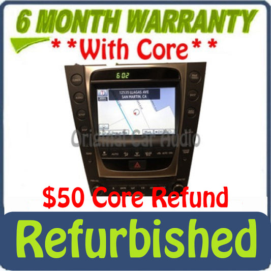 Refurbished 2010 - 2011 10 11 Lexus GS350 GS430 OEM Touch Screen Navigation Display and Radio Receiver P1877
