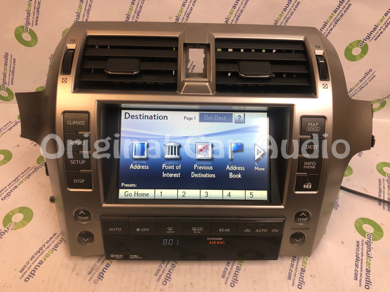 REFURBISHED 2010 - 2013 Lexus GX460 OEM Climate Control Navigation Touchscreen Information Display